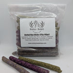 Treats made from hay and herbs for rabbits, guinea pigs, chinchillas, and other pet rodents